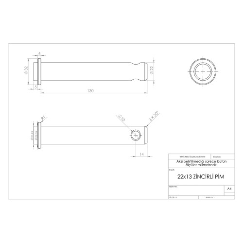 Чоп с верижка 22x13 ASF10021